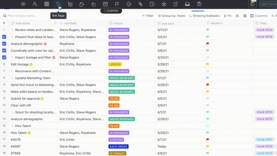 Create the perfect no-code database with ClickUp Table View
