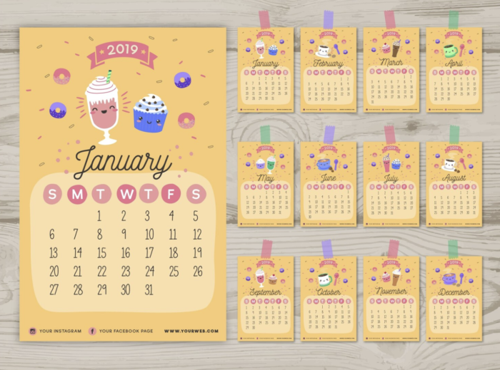 15+ Free Cute Calendar Templates to Stay Organized in Style