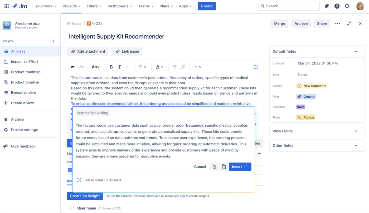 Jira Ürün Keşfi: ürün lansmanı yazılımı