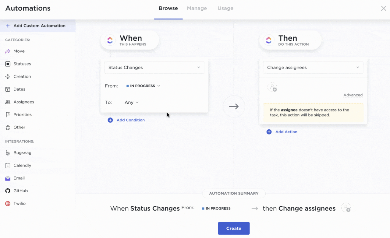 ClickUp automation: Growth Marketing Agencies