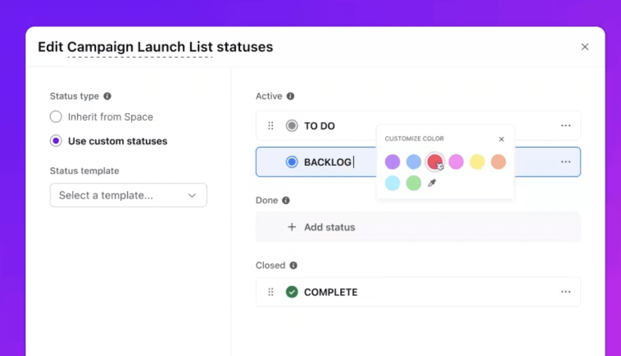 ClickUp Tasks: Growth Marketing Agencies
