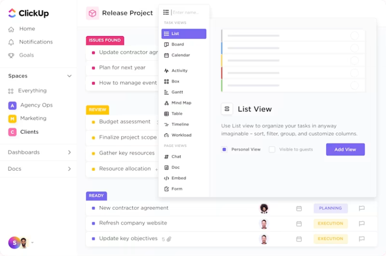 ClickUp for Personal Project Management