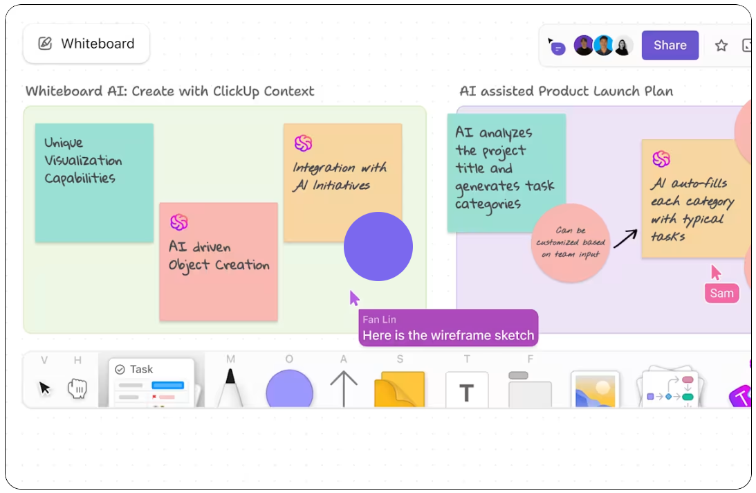 ClickUp Whiteboards: AI Prompts for Teachers