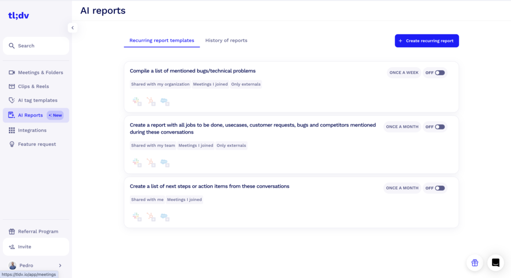 tl;dv: AI Agents for Meetings 