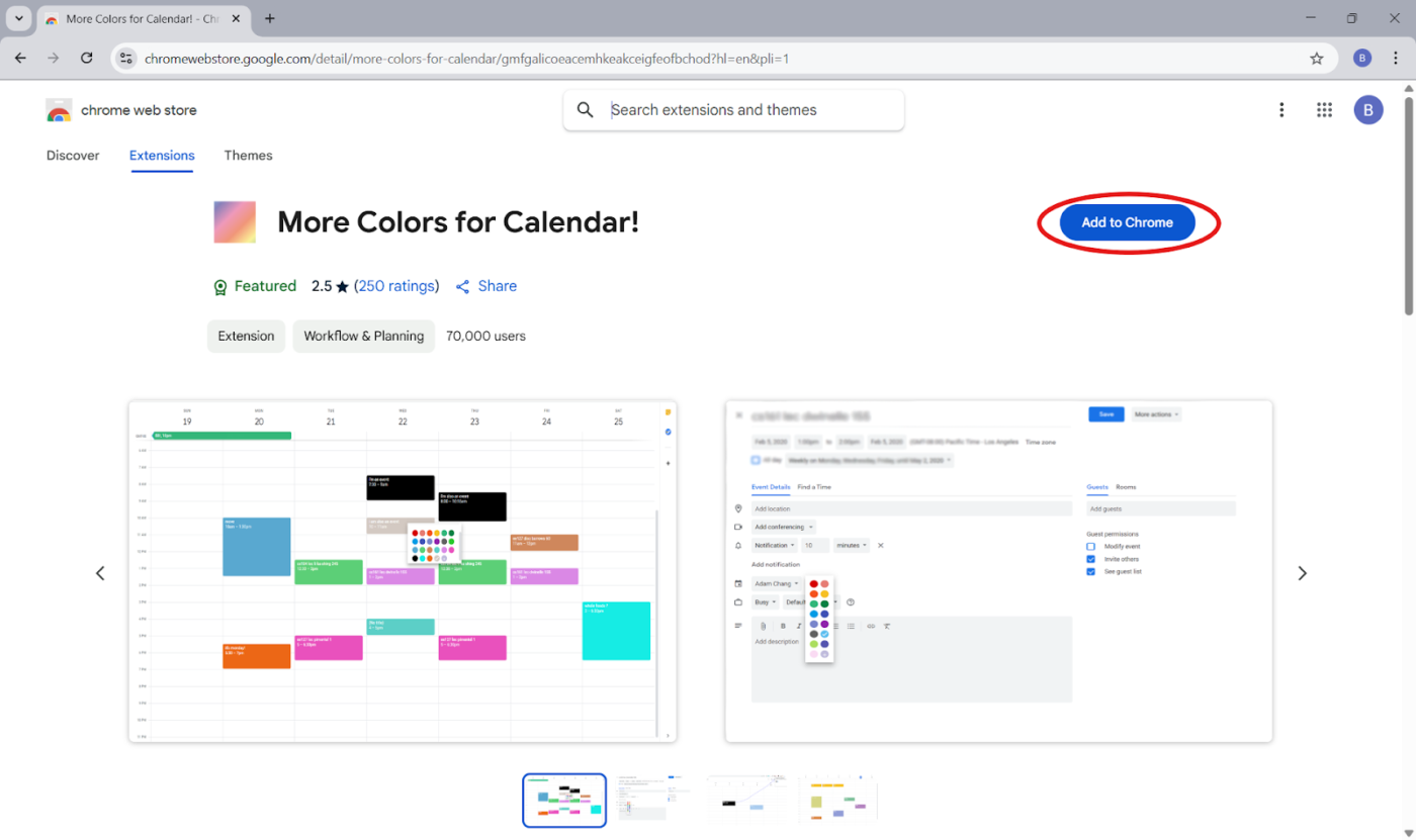 Añade la extensión Calendario a tu Chrome: Cómo codificar por colores Google Calendar
