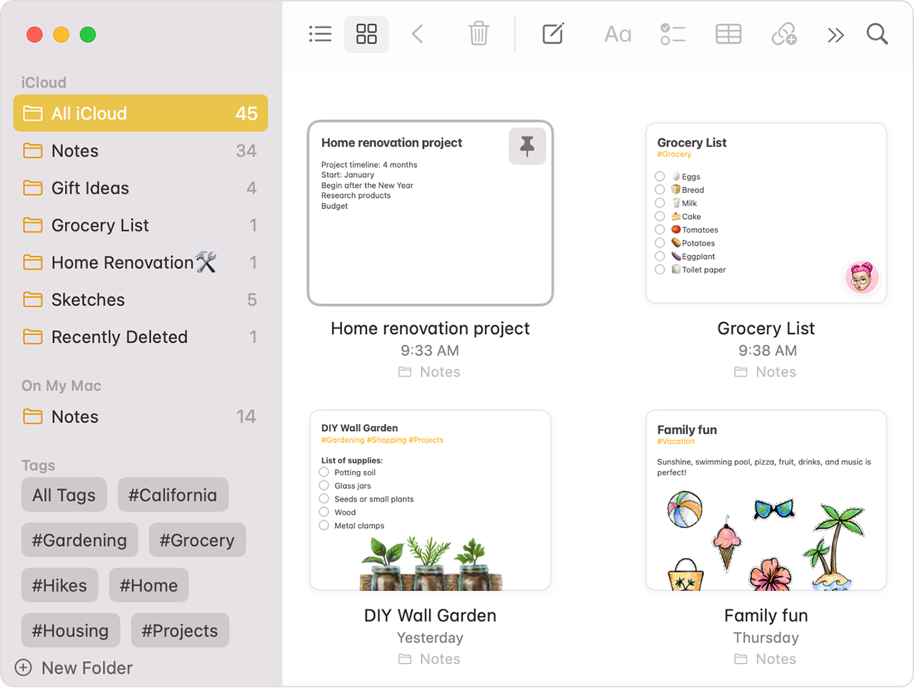 Apple Notes : onenote alternative for mac
