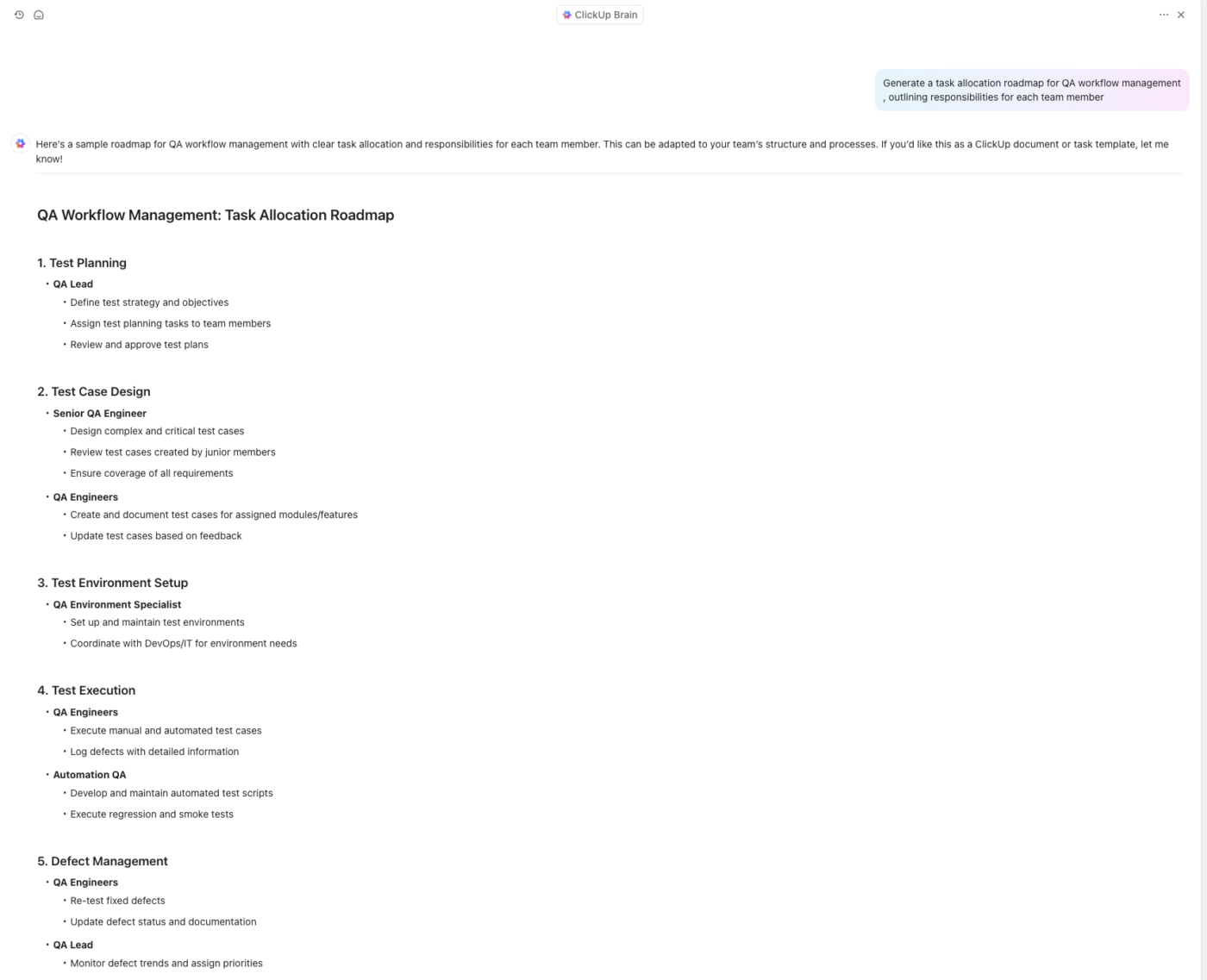 ClickUp Brain: Task Routing