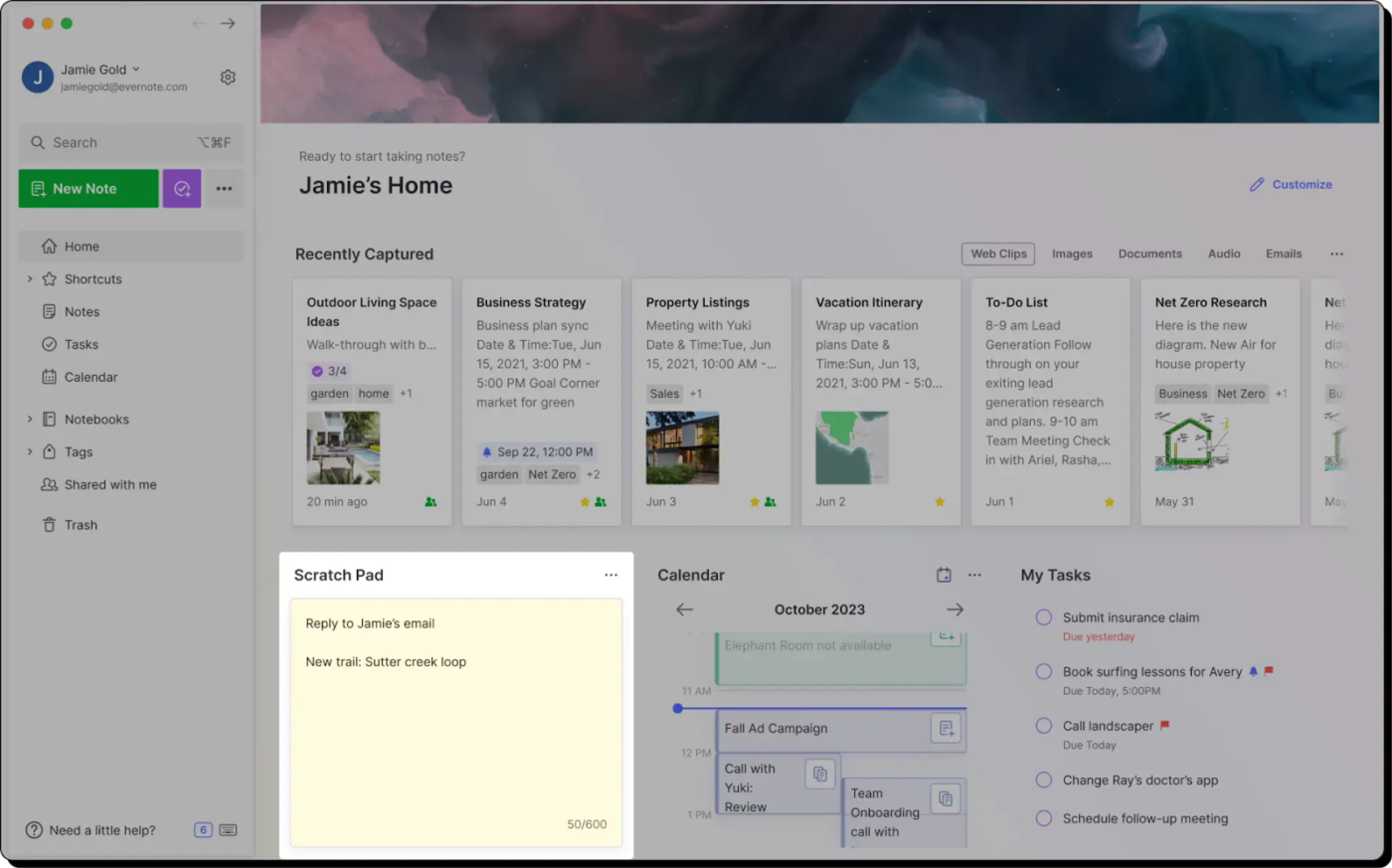 Evernote: onenote alternative for mac