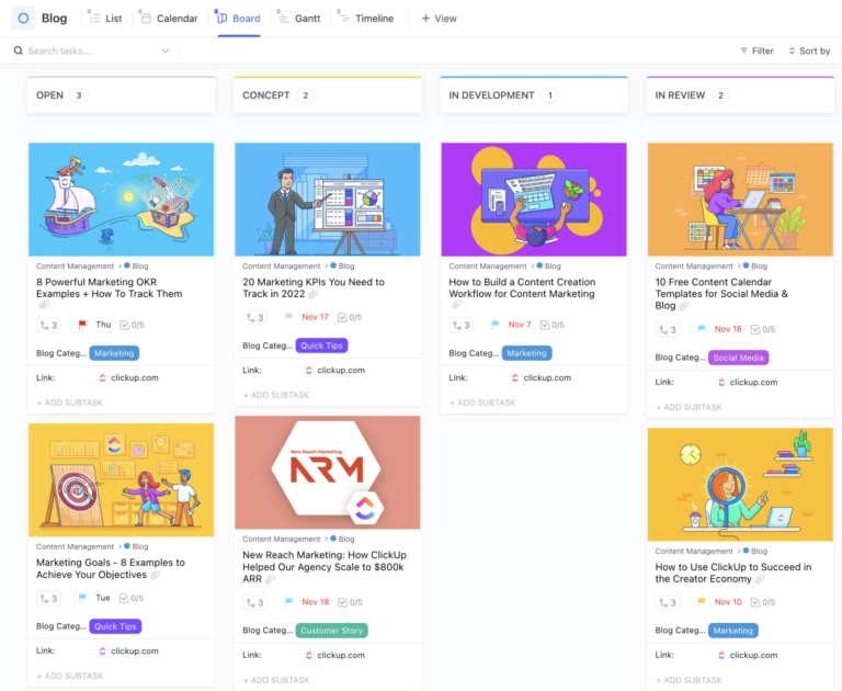 LinkedIn content calendar