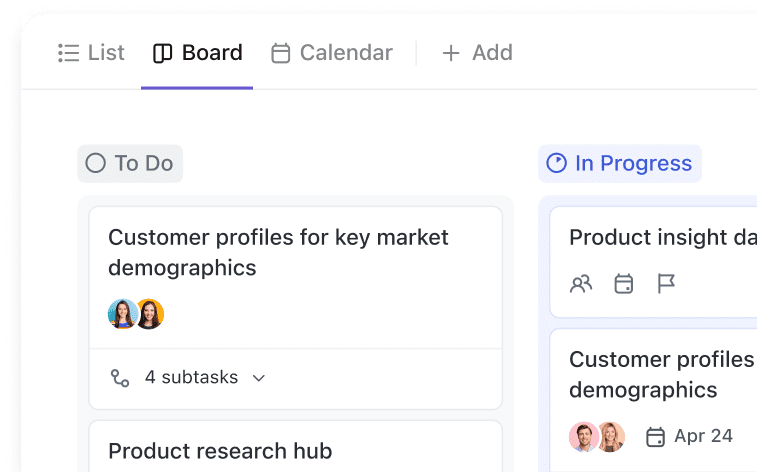 Organize and manage tasks efficiently with ClickUp Tasks : Dictation.io Alternative