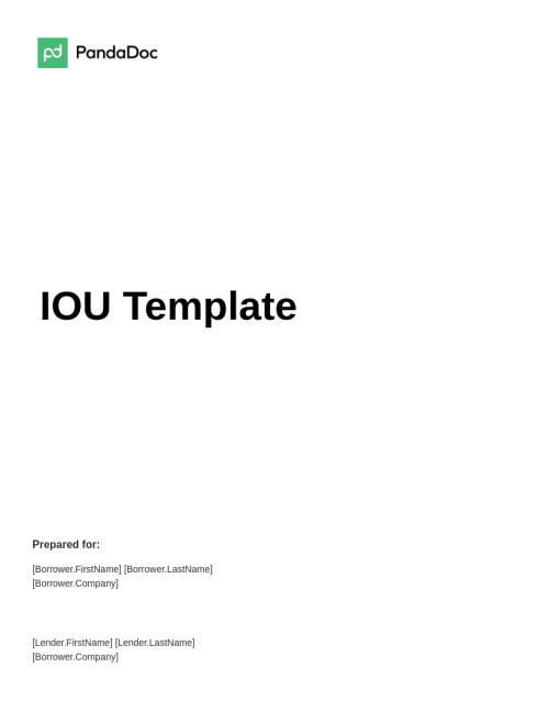 IOU Template by PandaDoc: IOU Template