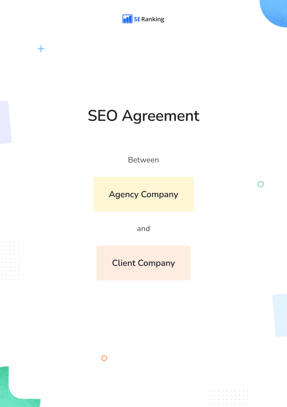 Plantilla de contrato SEO en PDF/documento de Google de SE Ranking
