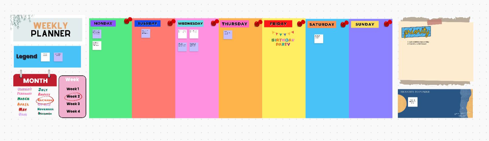 Weekly planner template