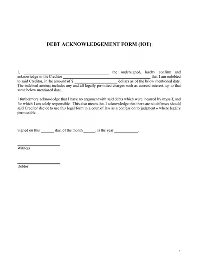 IOU Template by Wondershare: IOU Template