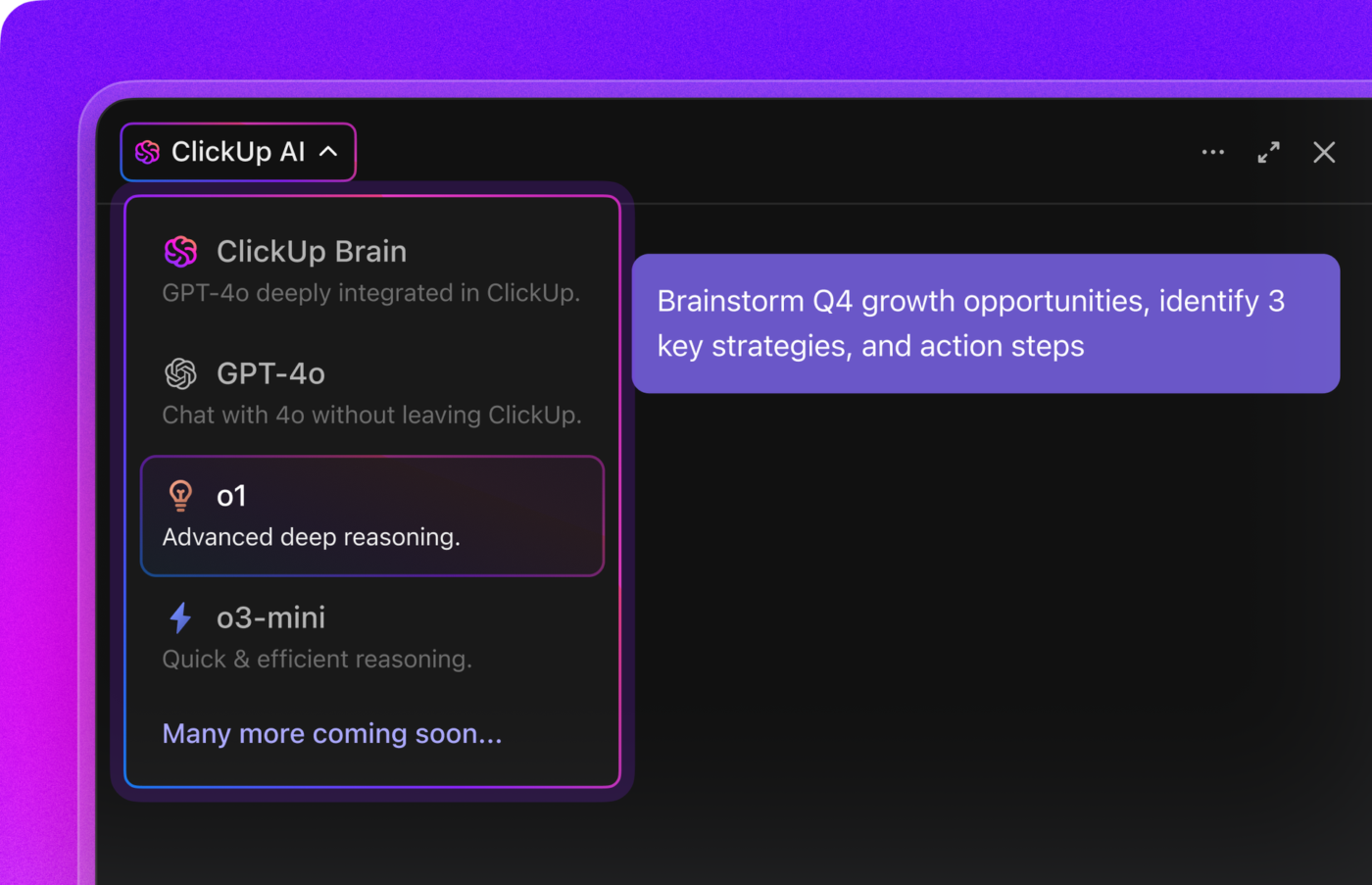 multiple ai models clickup