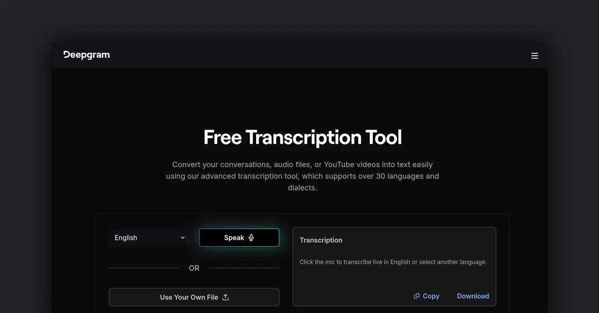 ai note takers for zoom: Deepgram: Best for developing voice AI products
