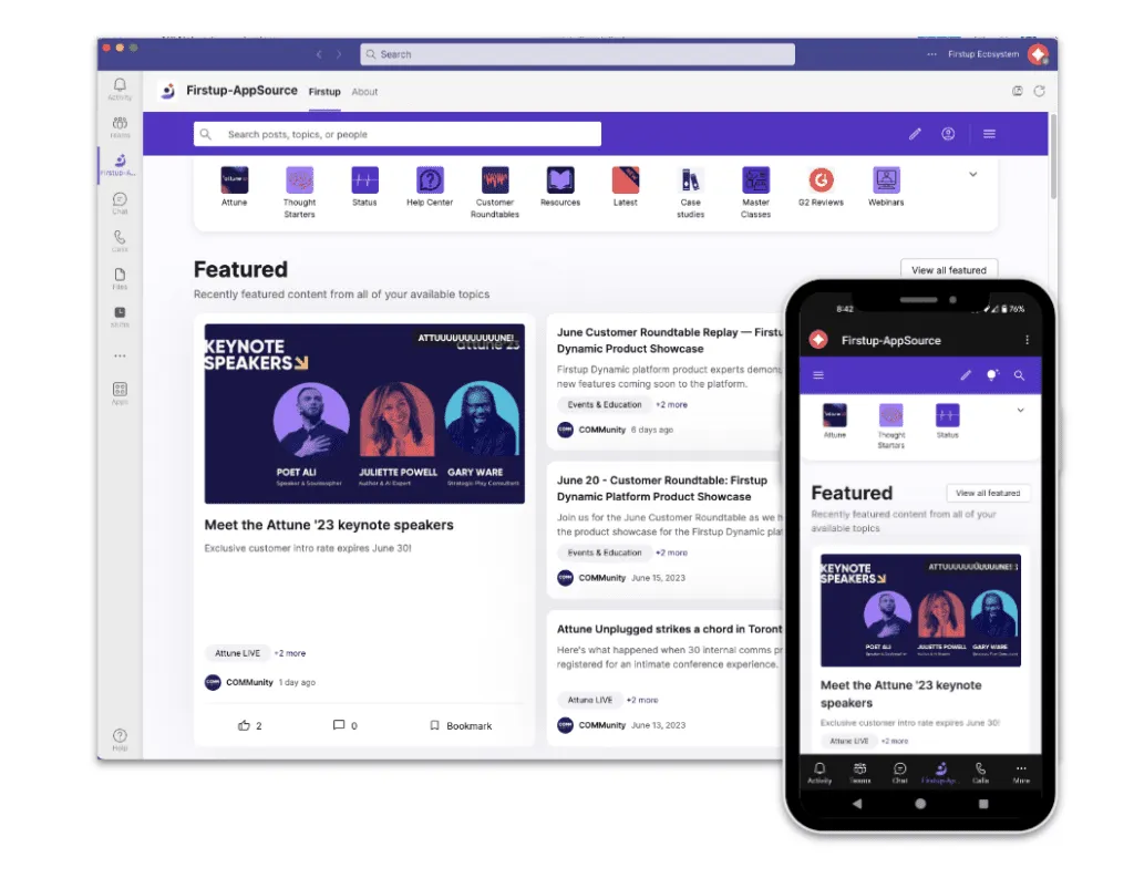 internal newsletter software: Firstup: Best for AI-driven content distribution across multiple channels
