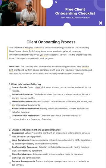 Client Onboarding Process Template by Template.net