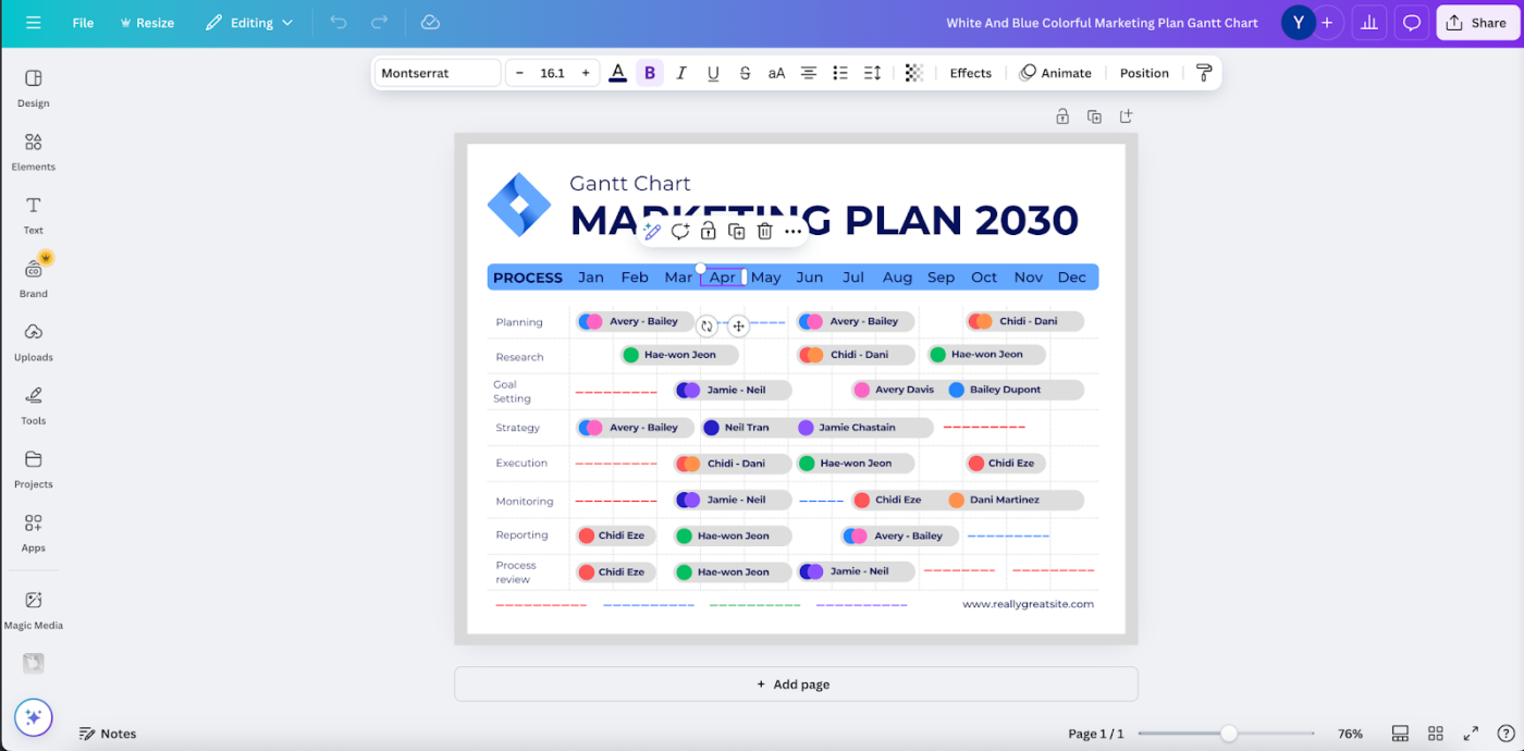 5 Year Business Plan Template: 5-Year Marketing Plan Template by Canva
