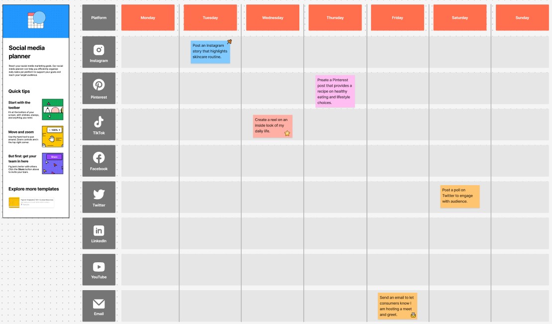 Figma-Kalender-Vorlage: Figma-Vorlage für Social-Media-Planer