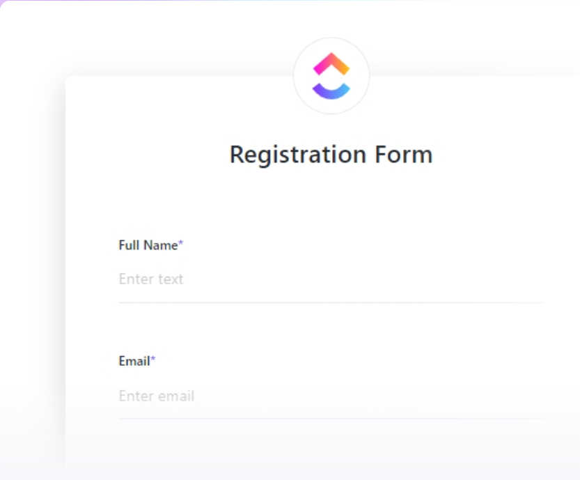 jotform vs mircosoft forms: ClickUp Form Şablonu ile anında profesyonel özel formlar oluşturun