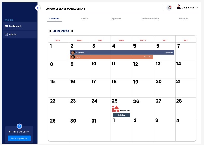 Figma-Kalender-Vorlage: Figma-Vorlage für die Urlaubsverwaltung