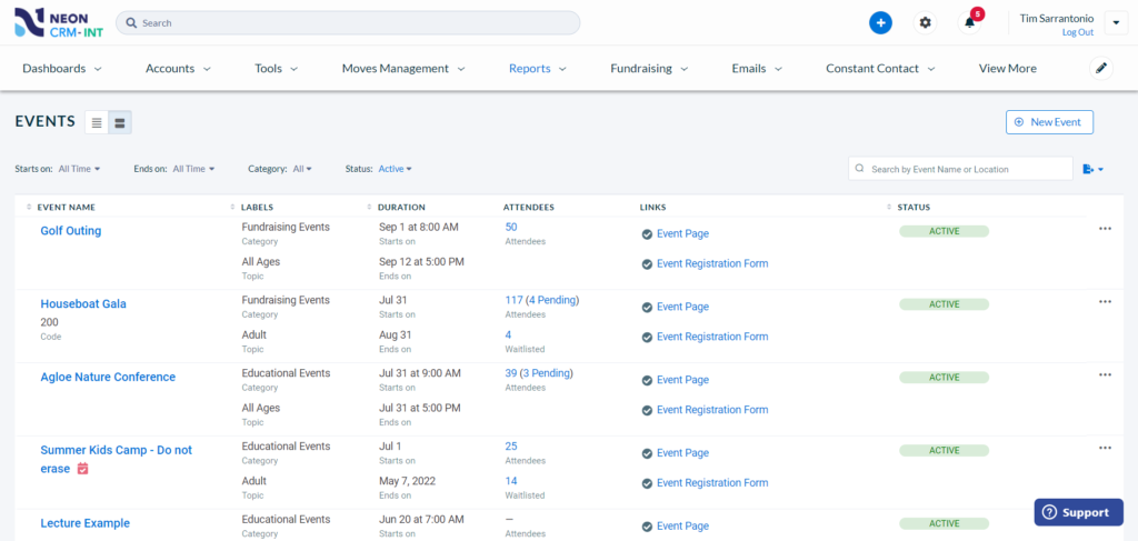 Neon CRM: Her boyuttaki kar amacı gütmeyen kuruluşlar için en iyi CRM yazılımı