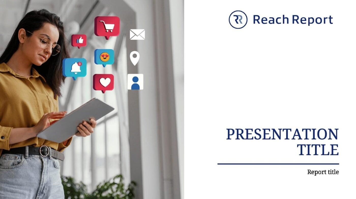 PR Report Templates: Powerpoint PR Report Template by Reach Report