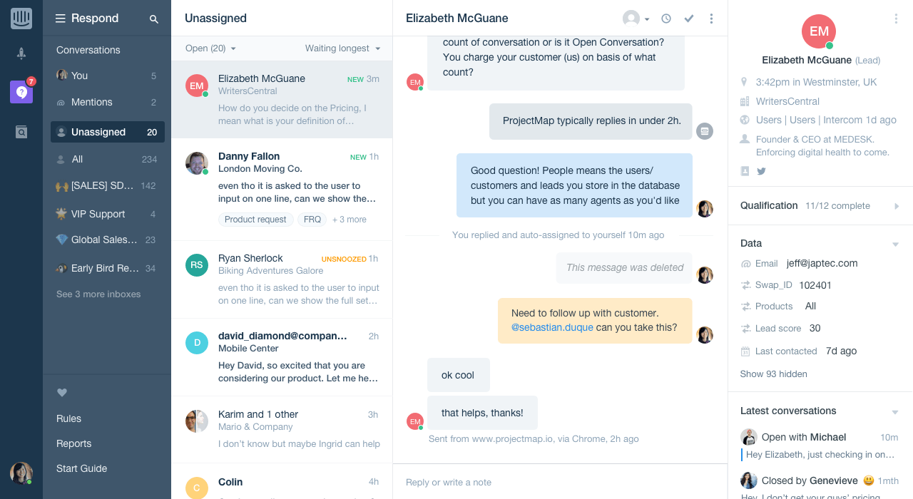 Chatbase Alternatives: Intercom: Best for AI-powered customer service automation