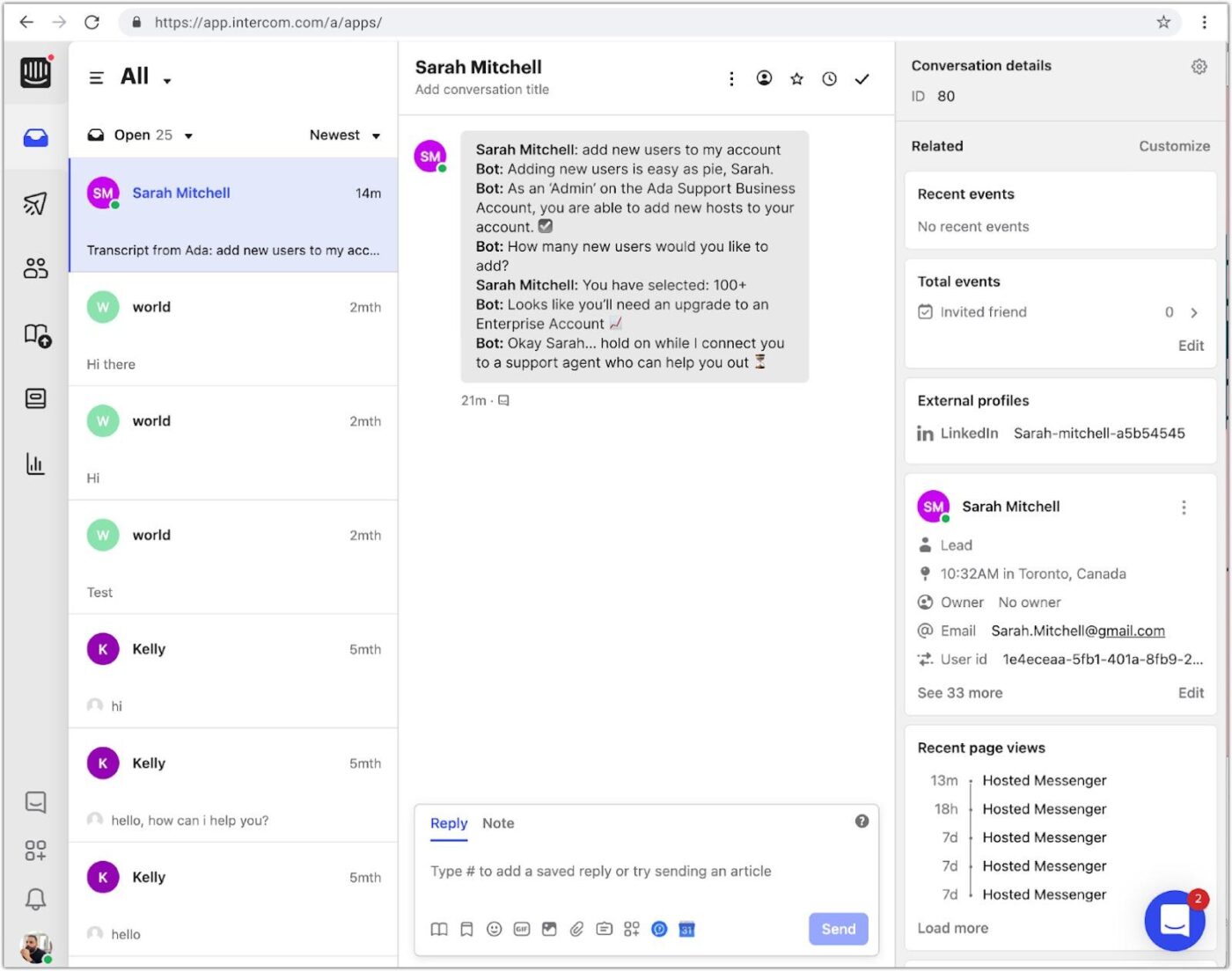 Ada: Best for AI-driven multilingual customer support