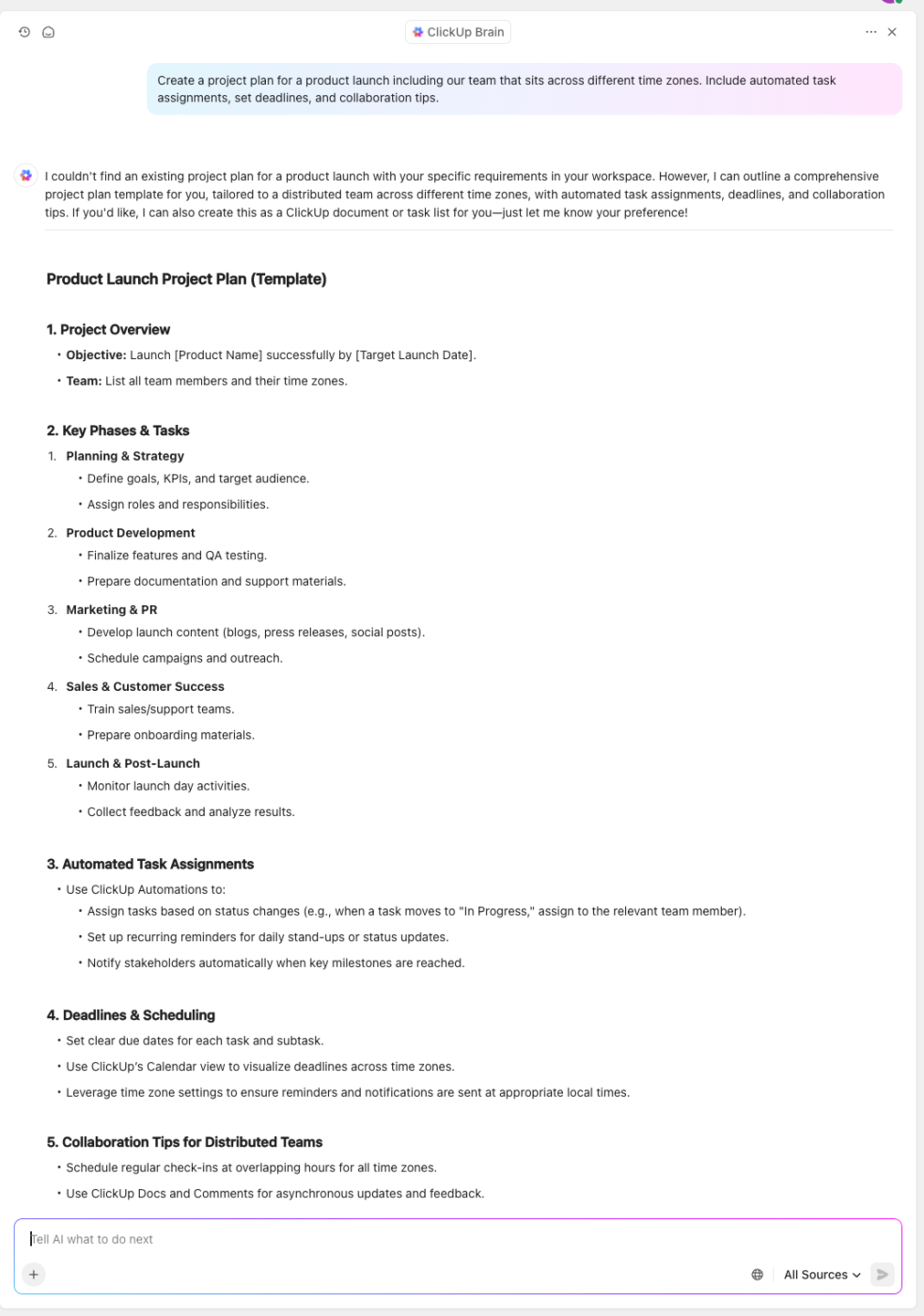 digital workplace examples: Build smarter digital workplaces with ClickUp Brain