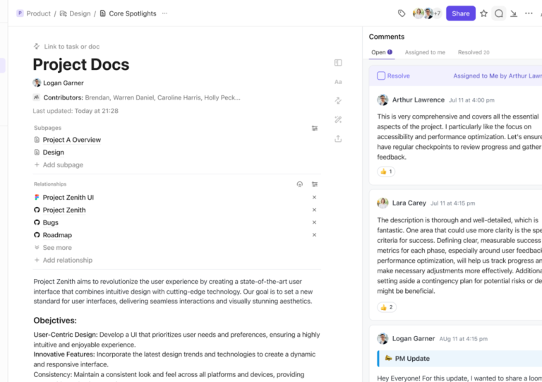 ClickUp Docs