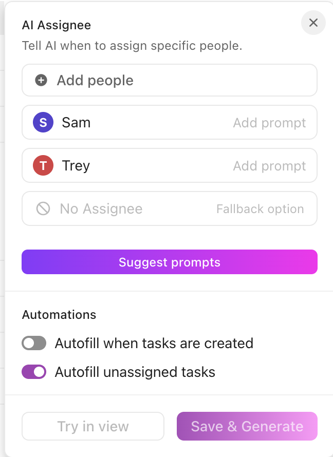 ClickUp AI Assign