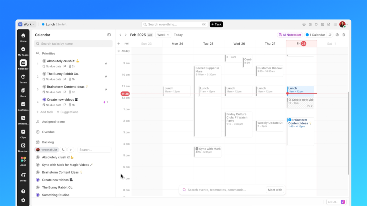 ClickUp Calendar