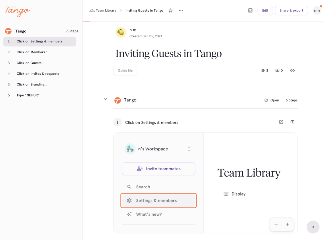 Tango : alternatives à Guidde
