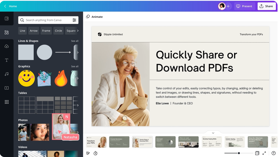 Canva’s PDF Editor