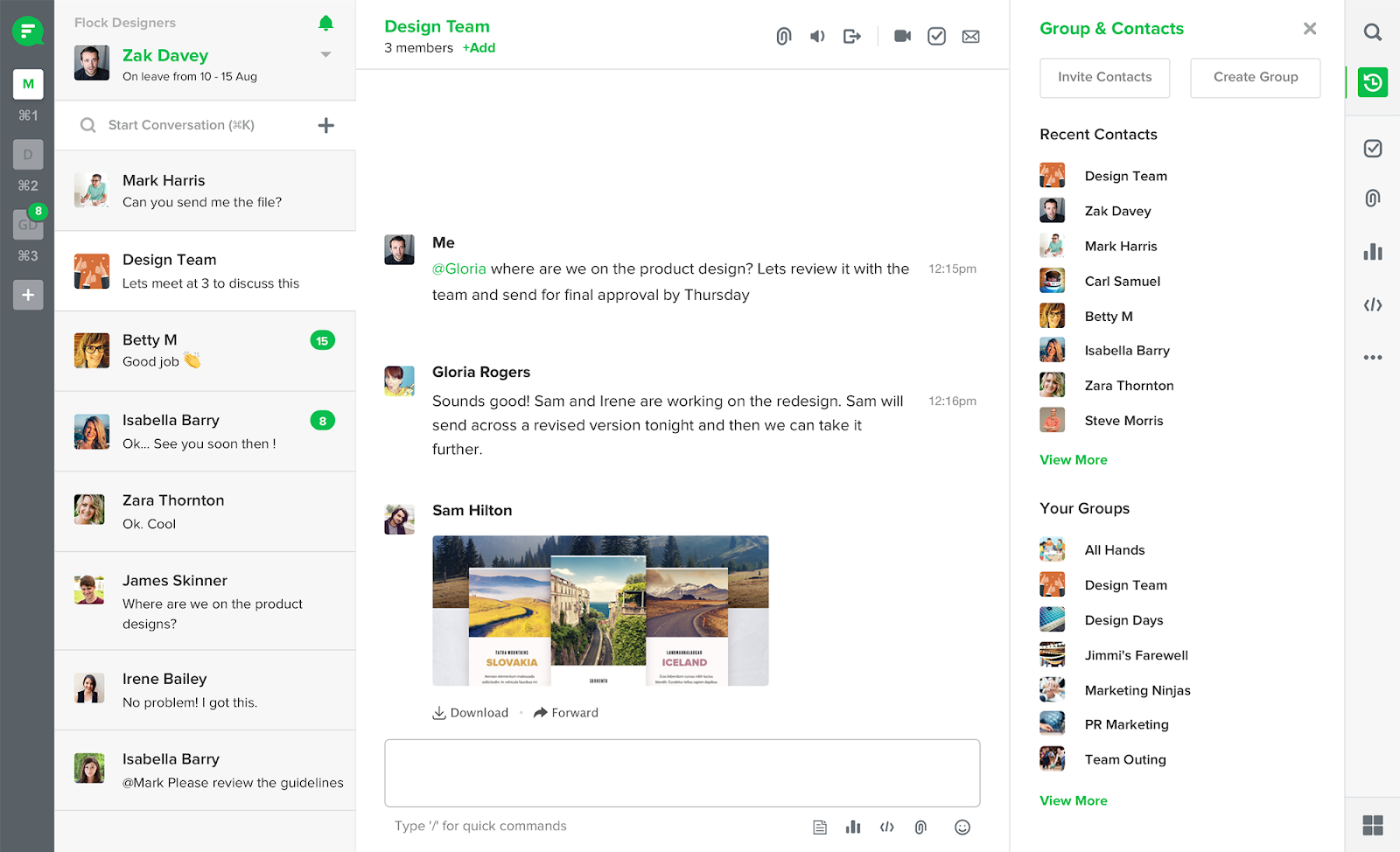 Discord Alternatives: Flock: Best for efficient communication for small teams