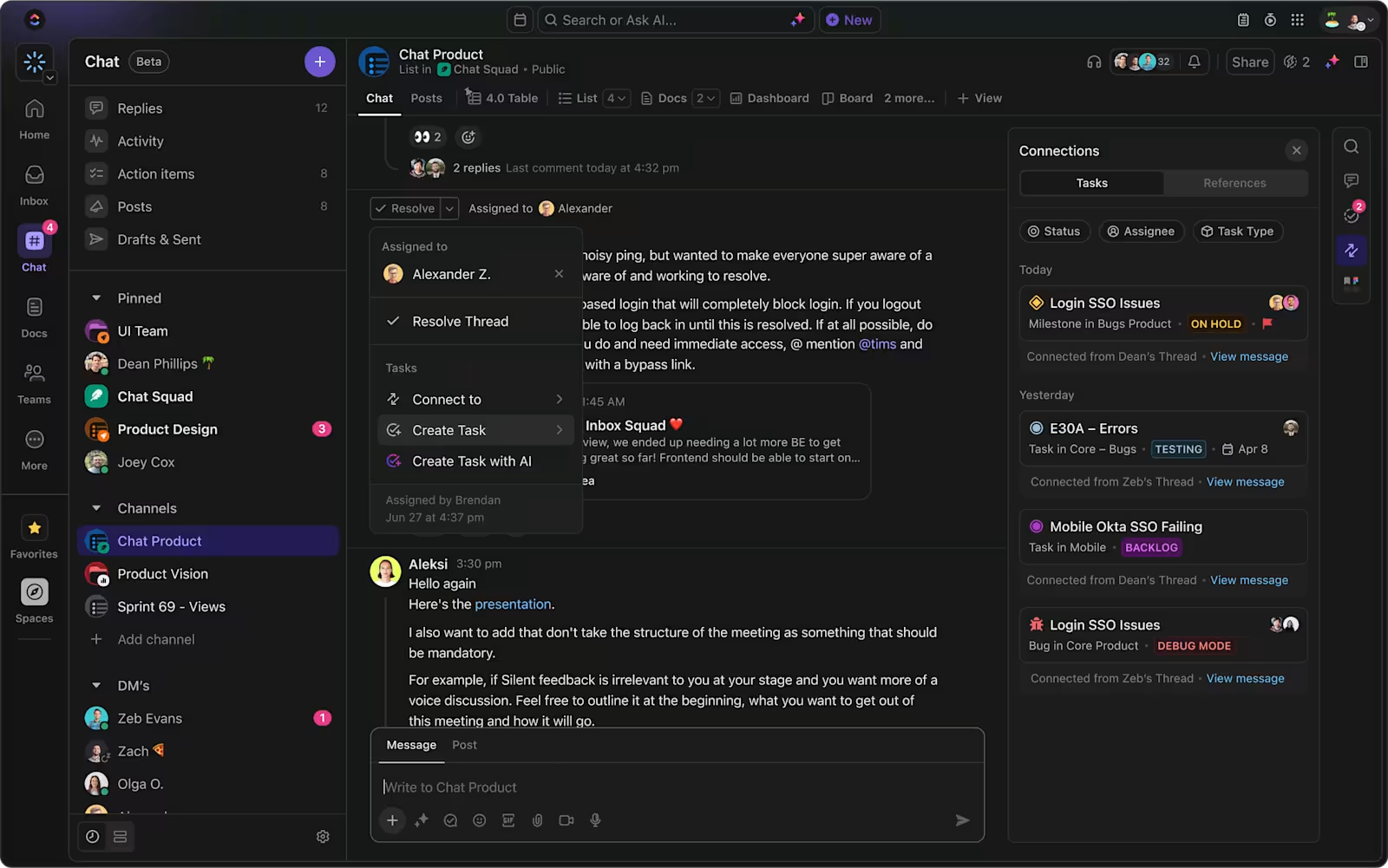 ClickUp Chat