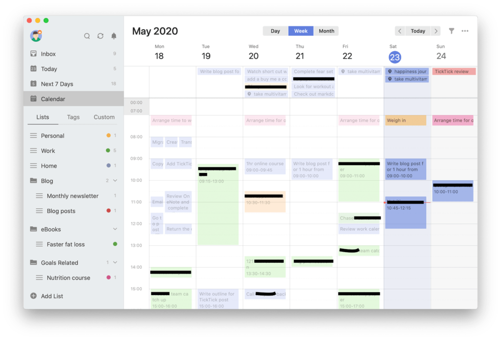 TickTick: timeboxing-apps