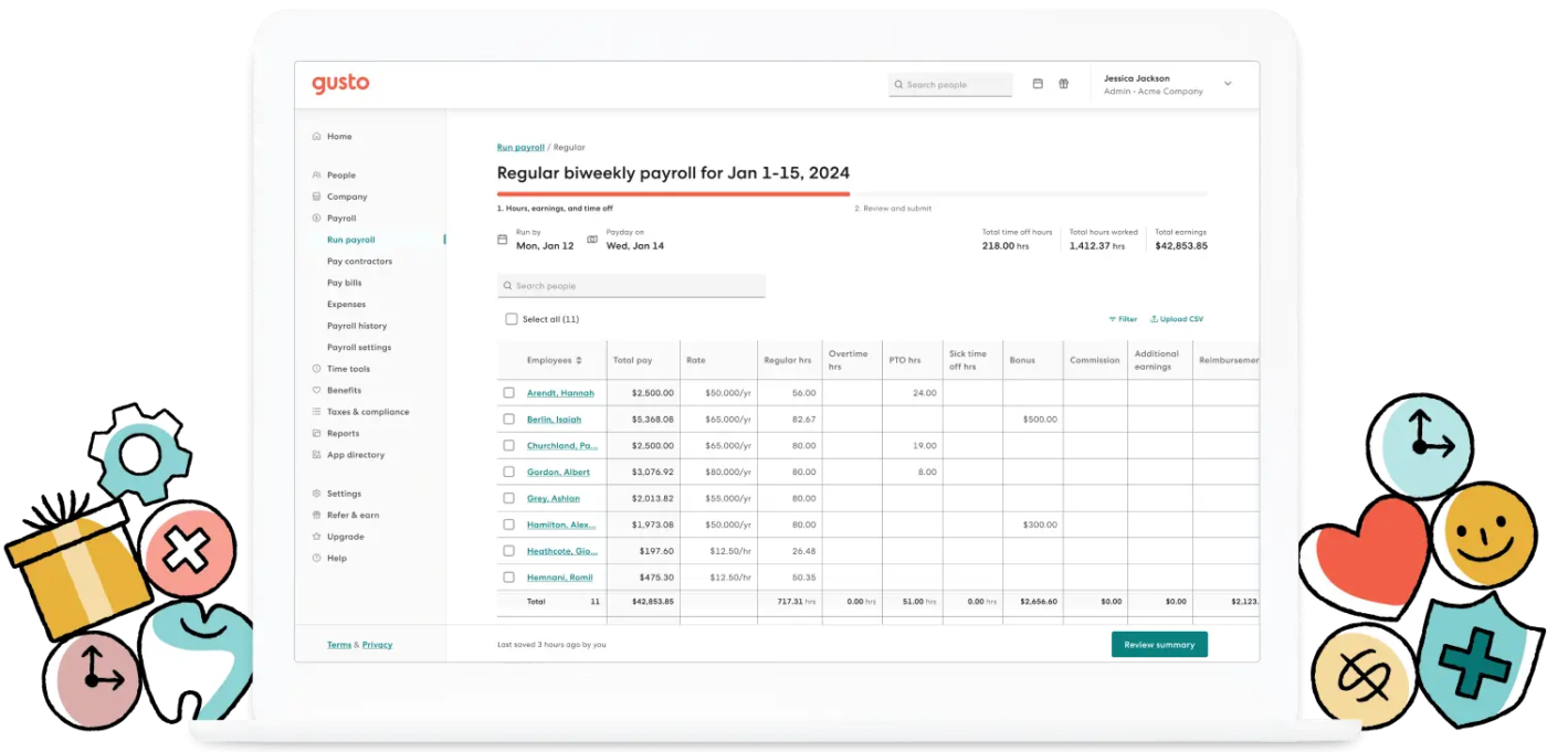 Gusto: Employee File Management Software 
