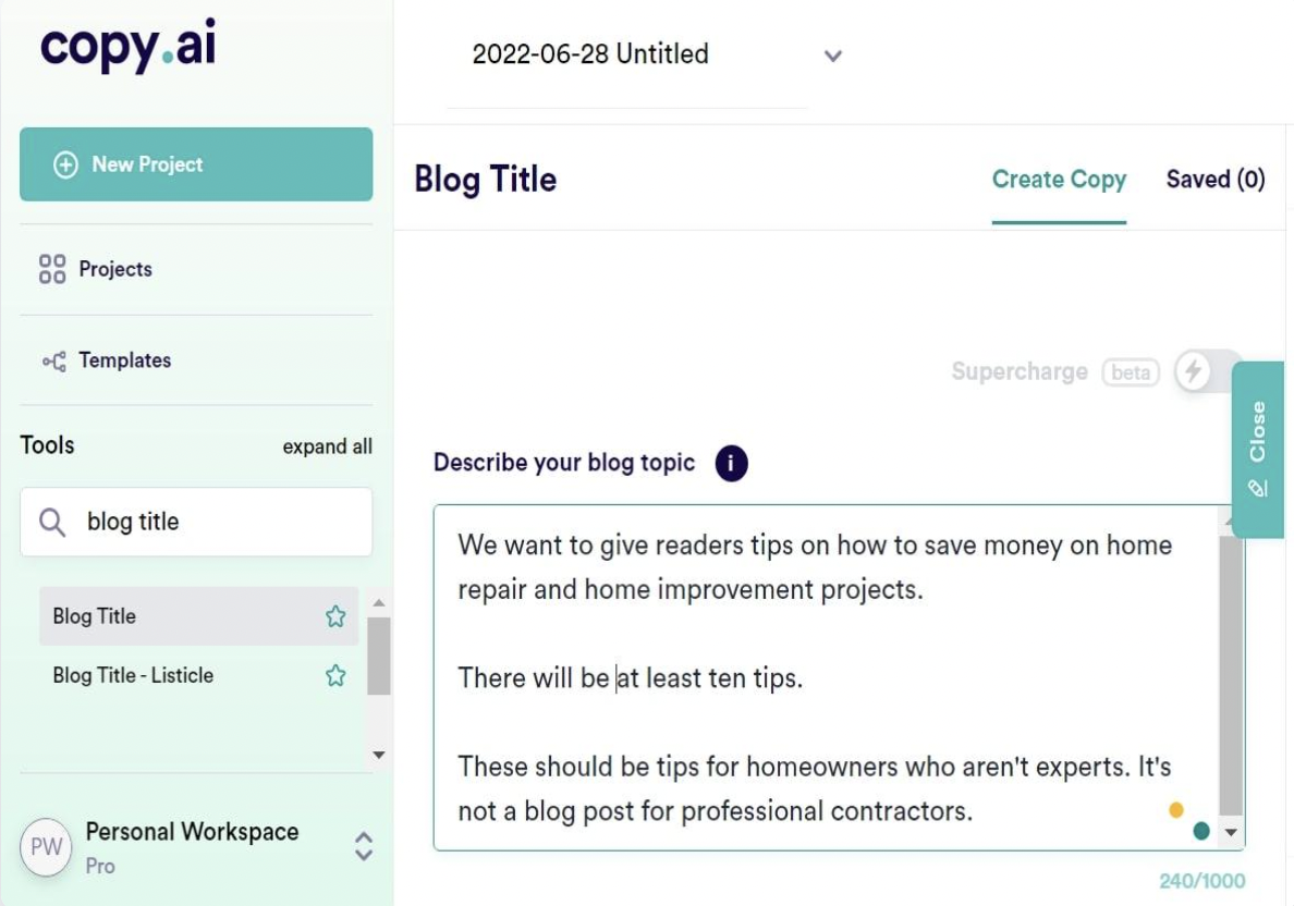 Copy.ai: Claude AI Alternative