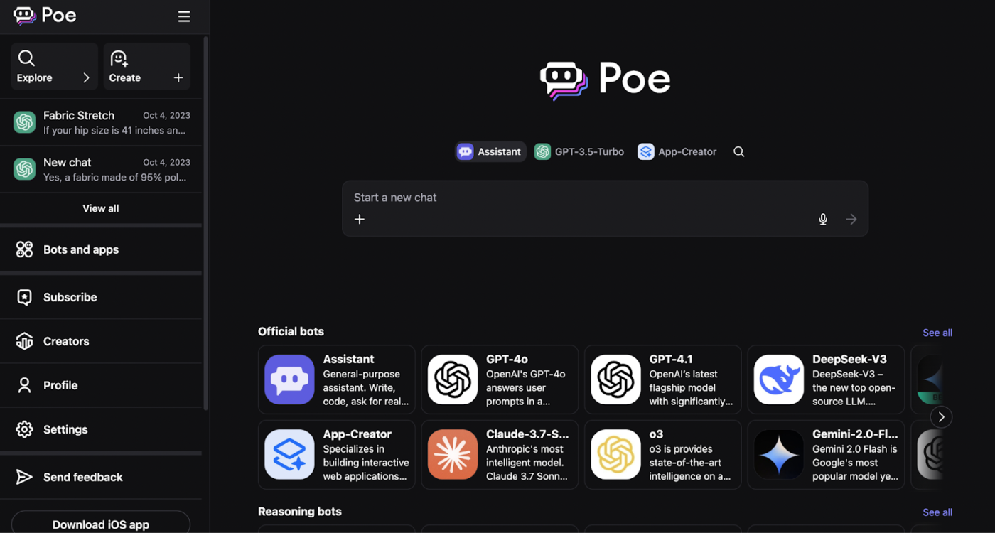 Poe: Claude AI Alternative
