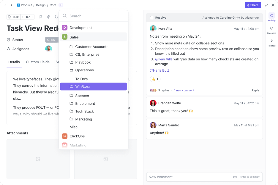ClickUp Tasks