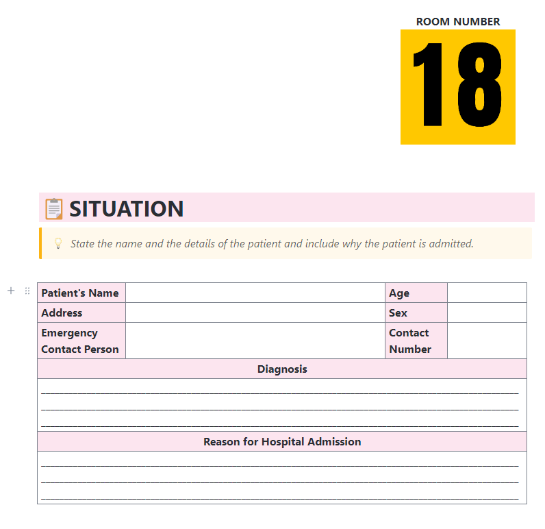 ClickUp Bedside Shift Report Template