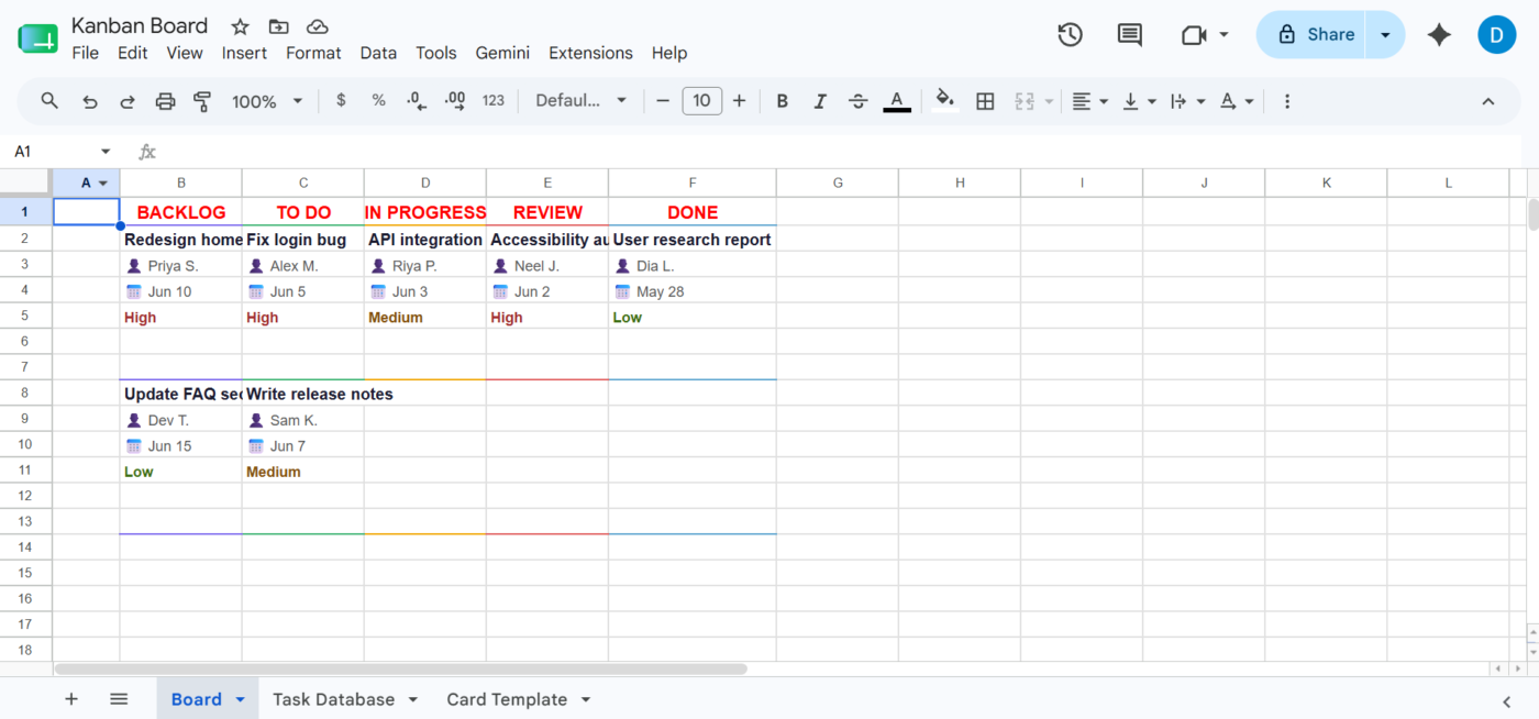 Fill your Google Sheet with meaningful data