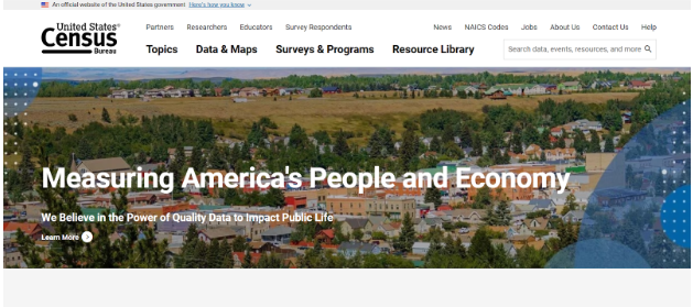 Ferramentas de pesquisa de mercado: Census Bureau: Ideal para analisar tendências demográficas e econômicas locais