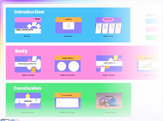 ClickUp Presentation template :  Presentation Outline Template