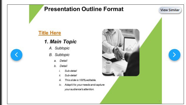 PPT Presentation Outline Format Template by SlideTeam