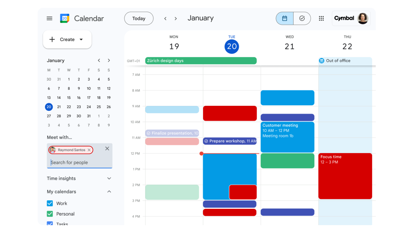 Google カレンダーで時間をブロックする