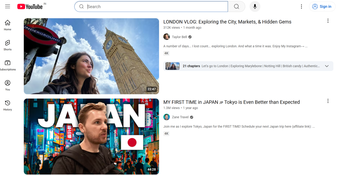 Các vlogger trên YouTube
